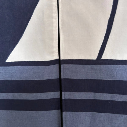 détail appliques tissu sur noren